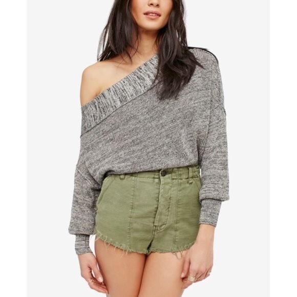 NEW! Free People Alana Off the Shoulder Slouchy Knit Oversized Sweater -  XS - Picture 9 of 9